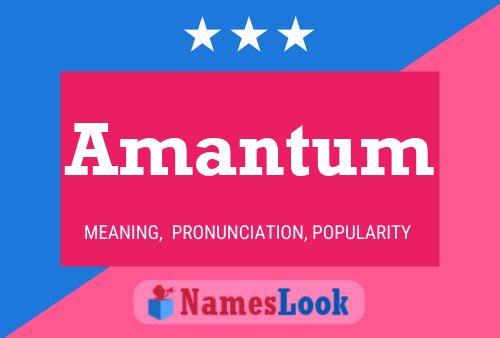 Amantum Name Poster