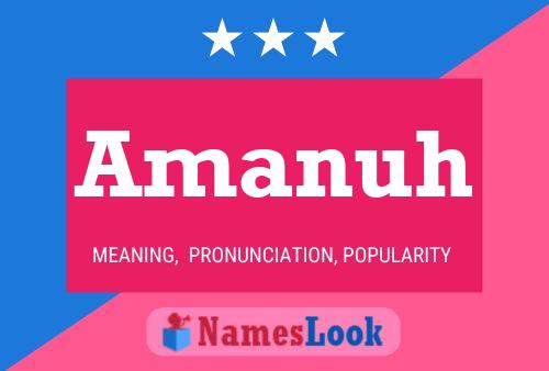 Amanuh Name Poster