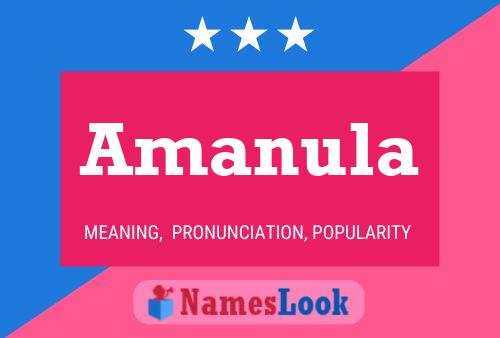 Amanula Name Poster