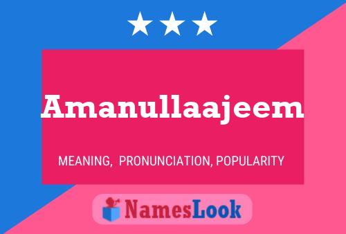 Amanullaajeem Name Poster