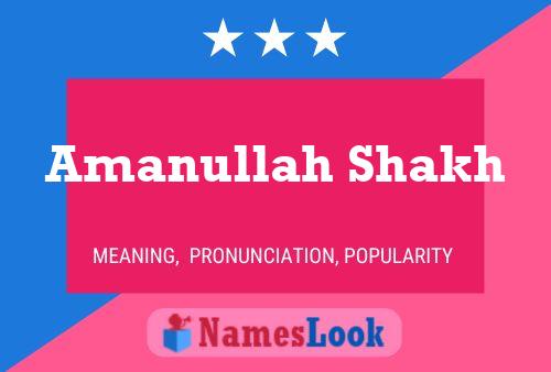 Amanullah Shakh Name Poster