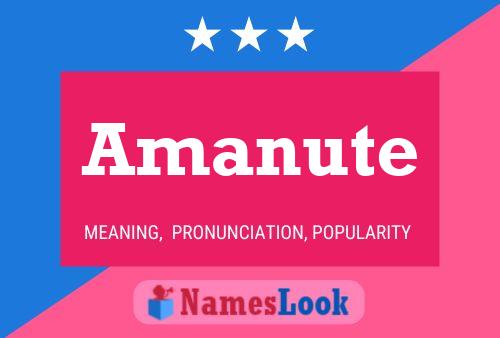 Amanute Name Poster