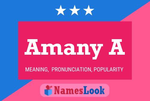 Amany A Name Poster