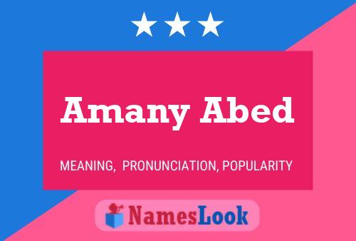 Amany Abed Name Poster