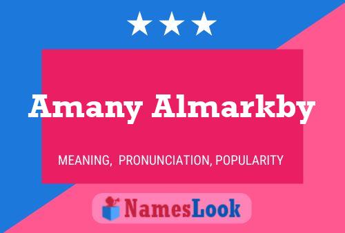 Amany Almarkby Name Poster