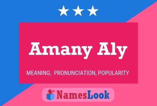 Amany Aly Name Poster