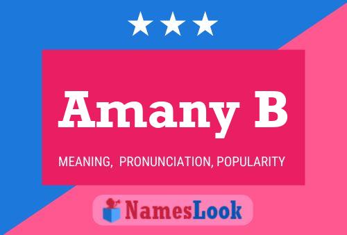 Amany B Name Poster