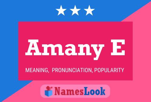 Amany E Name Poster