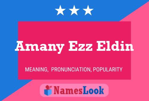 Amany Ezz Eldin Name Poster