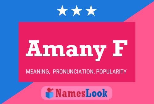 Amany F Name Poster