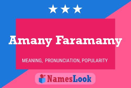 Amany Faramamy Name Poster