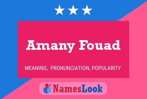 Amany Fouad Name Poster