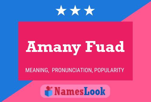 Amany Fuad Name Poster