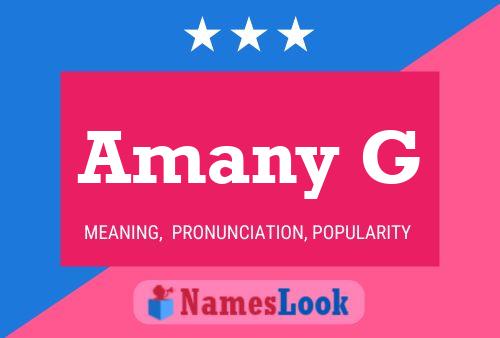 Amany G Name Poster