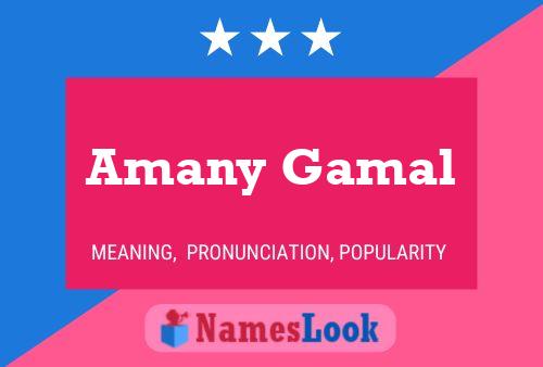 Amany Gamal Name Poster