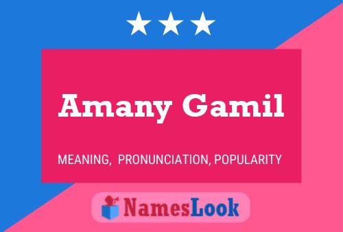 Amany Gamil Name Poster