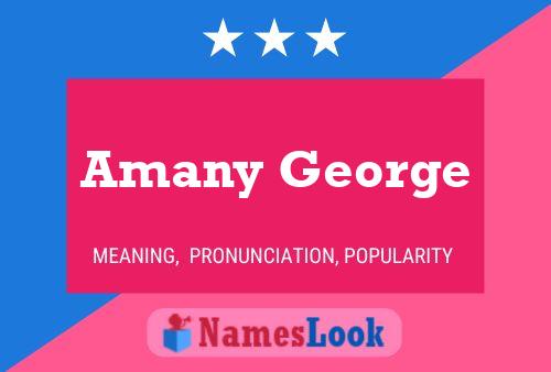 Amany George Name Poster