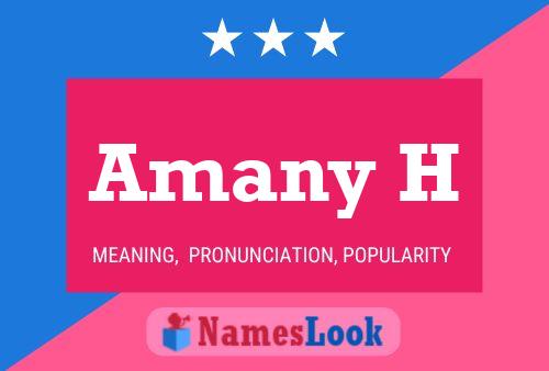 Amany H Name Poster