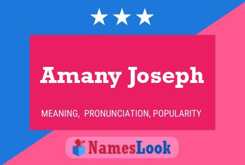 Amany Joseph Name Poster