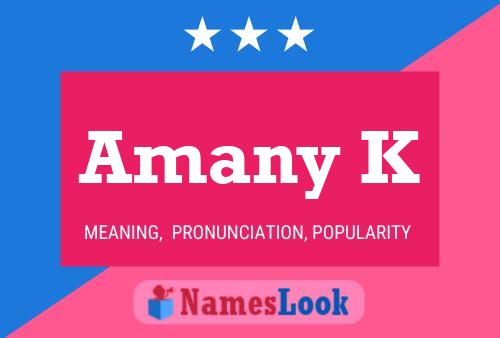 Amany K Name Poster