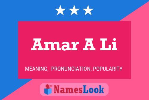 Amar A Li Name Poster