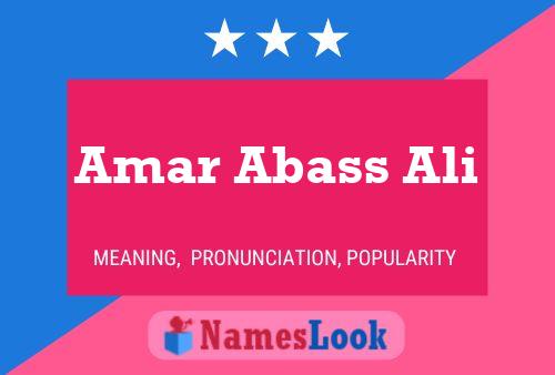 Amar Abass Ali Name Poster