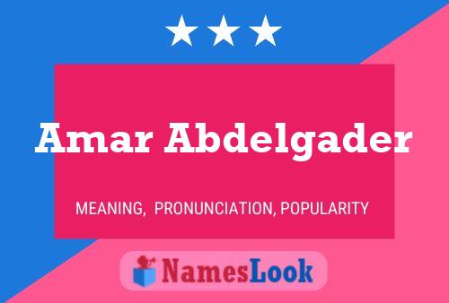 Amar Abdelgader Name Poster