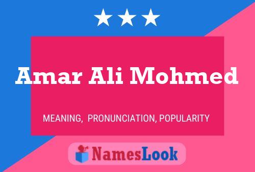 Amar Ali Mohmed Name Poster