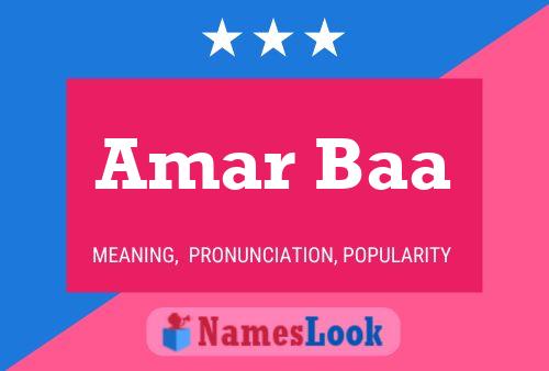 Amar Baa Name Poster