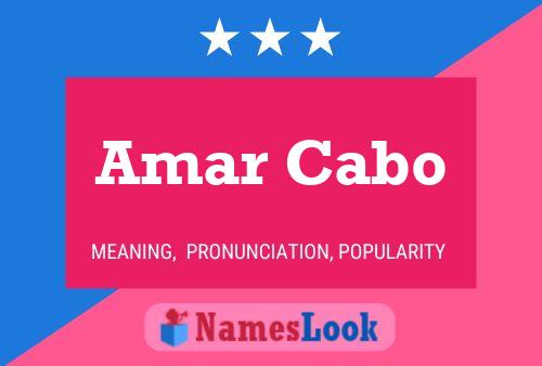 Amar Cabo Name Poster