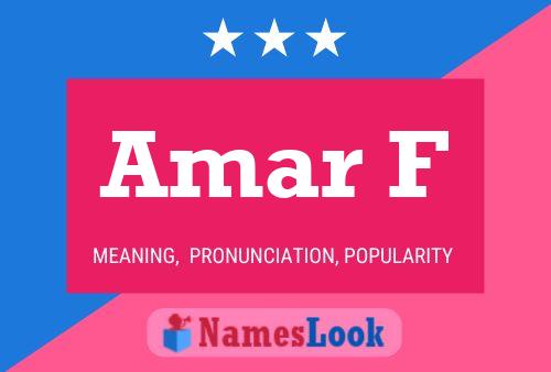 Amar F Name Poster