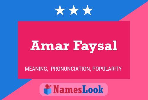 Amar Faysal Name Poster