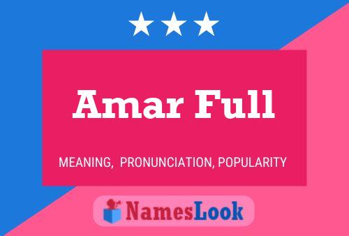 Amar Full Name Poster