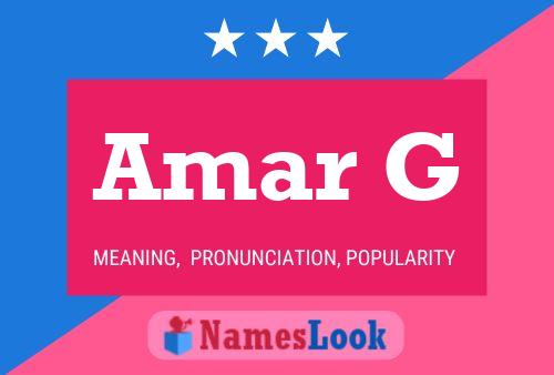 Amar G Name Poster