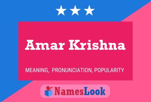 Amar Krishna Name Poster