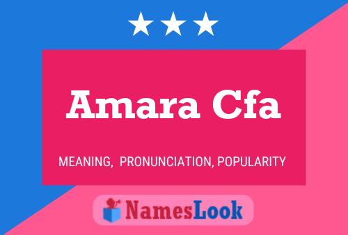 Amara Cfa Name Poster