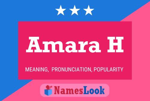 Amara H Name Poster