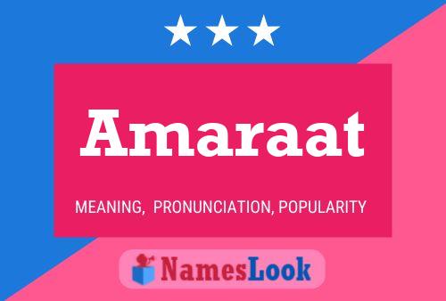 Amaraat Name Poster