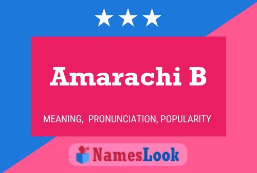 Amarachi B Name Poster