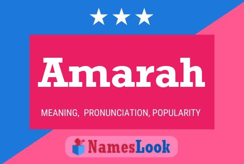 Amarah Name Poster