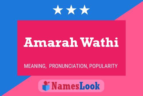 Amarah Wathi Name Poster