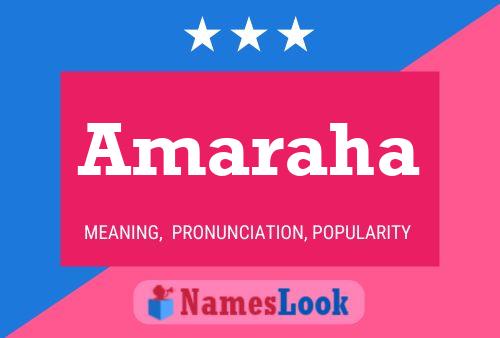 Amaraha Name Poster