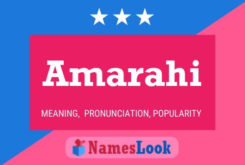 Amarahi Name Poster