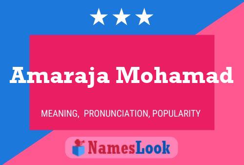 Amaraja Mohamad Name Poster