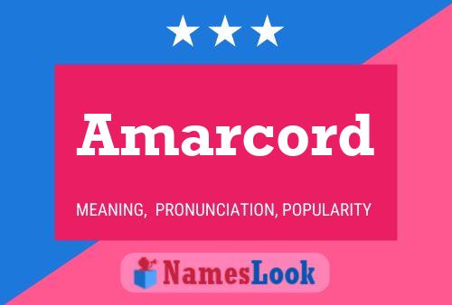 Amarcord Name Poster