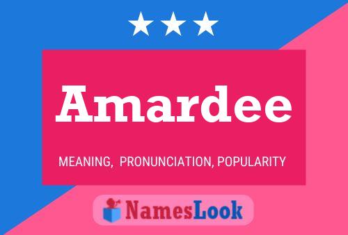 Amardee Name Poster