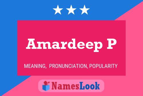 Amardeep P Name Poster