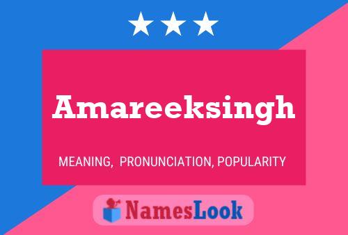 Amareeksingh Name Poster