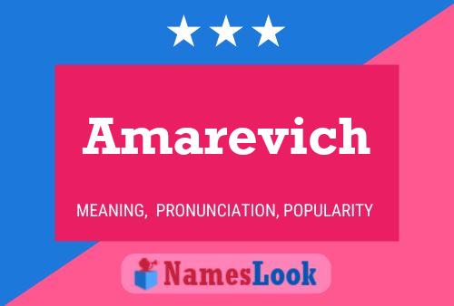 Amarevich Name Poster