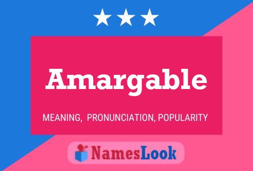 Amargable Name Poster